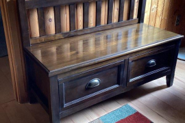 Bench - Storage Deacons Bench - Dark Walnut